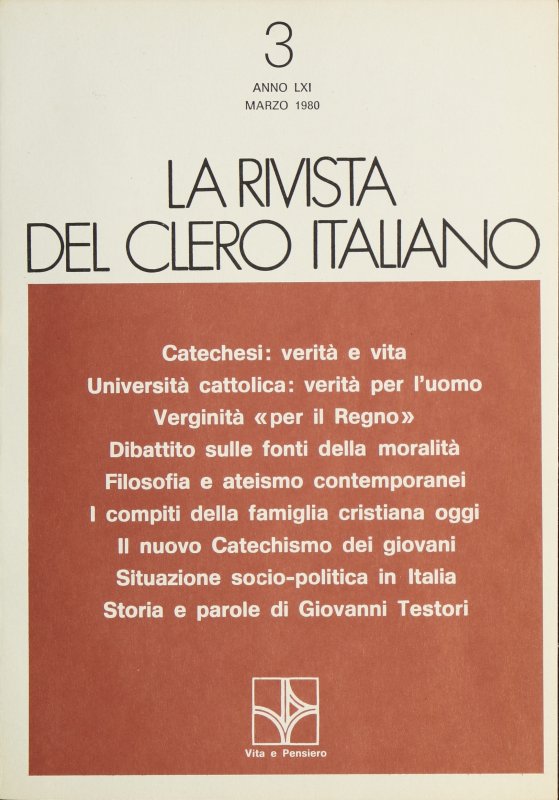 LA RIVISTA DEL CLERO ITALIANO - 1980 - 3