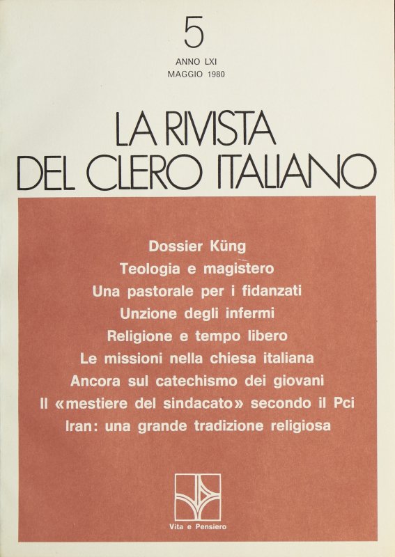 LA RIVISTA DEL CLERO ITALIANO - 1980 - 5