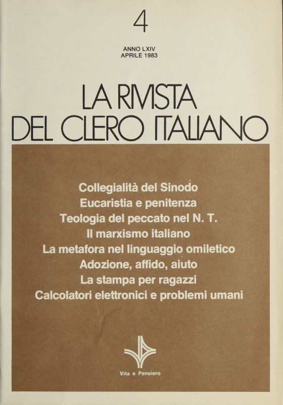 LA RIVISTA DEL CLERO ITALIANO - 1983 - 4