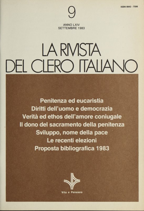 LA RIVISTA DEL CLERO ITALIANO - 1983 - 9