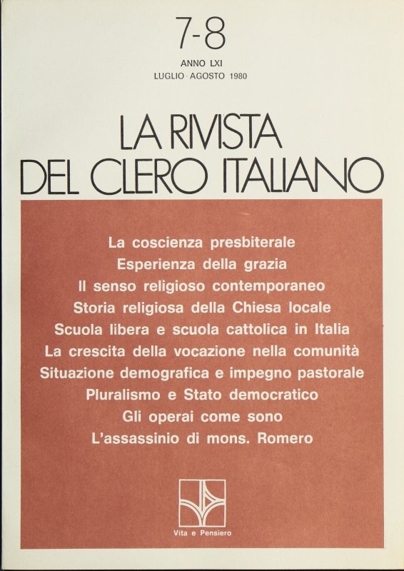 Situazione demografica e impegno pastorale