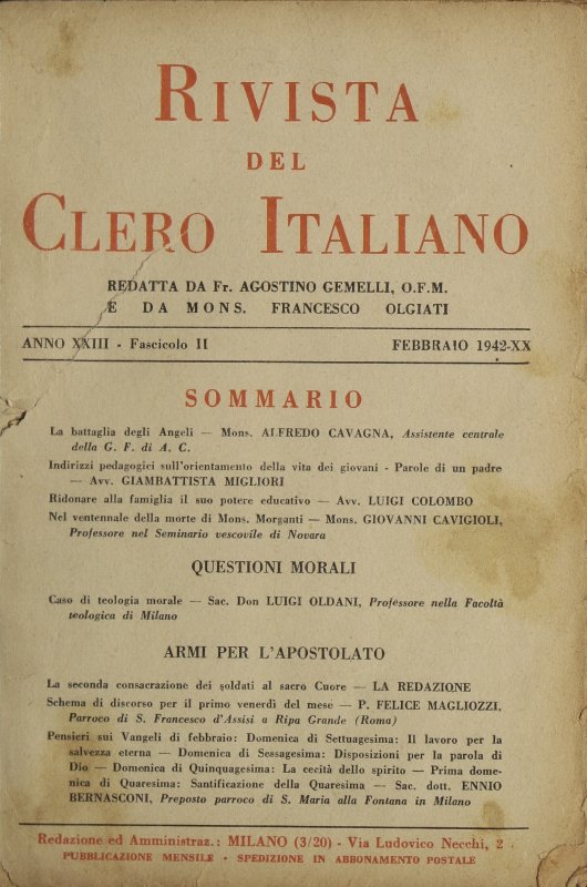 LA RIVISTA DEL CLERO ITALIANO - 1942 - 2
