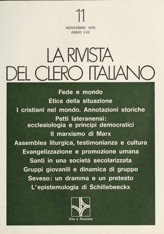 LA RIVISTA DEL CLERO ITALIANO - 1976 - 11