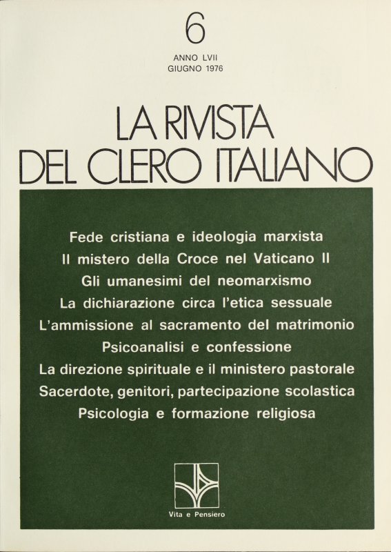 LA RIVISTA DEL CLERO ITALIANO - 1976 - 6