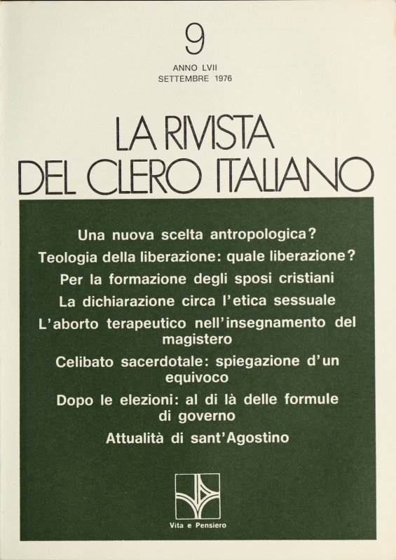 LA RIVISTA DEL CLERO ITALIANO - 1976 - 9