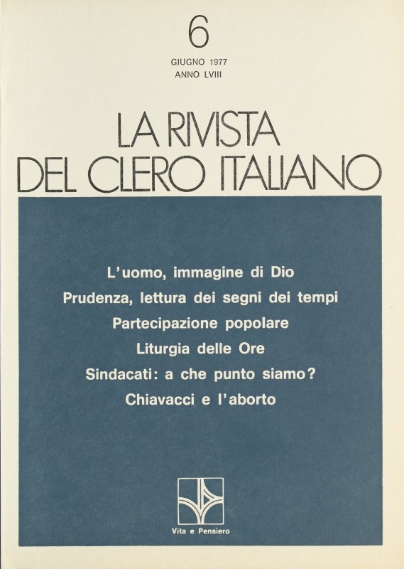 LA RIVISTA DEL CLERO ITALIANO - 1977 - 6