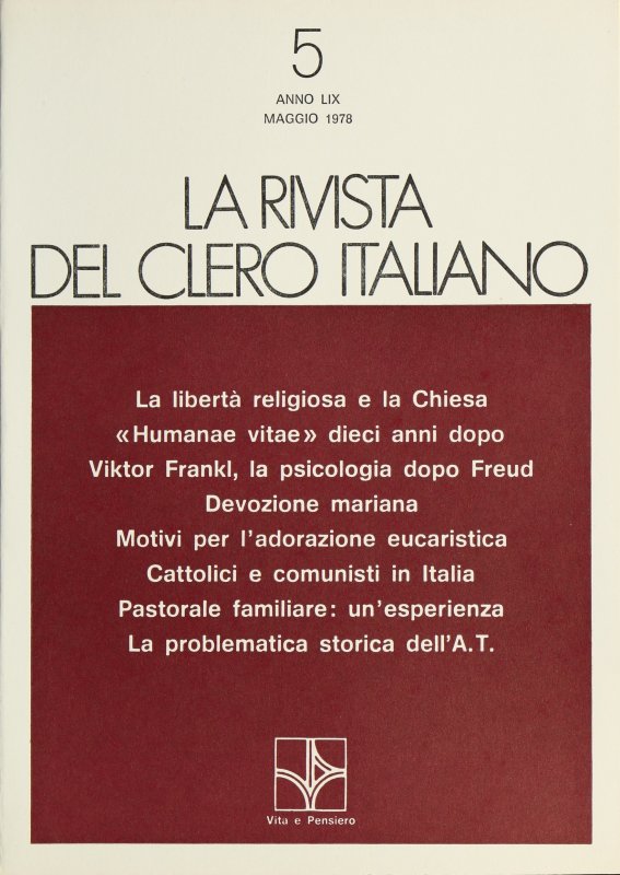 LA RIVISTA DEL CLERO ITALIANO - 1978 - 5