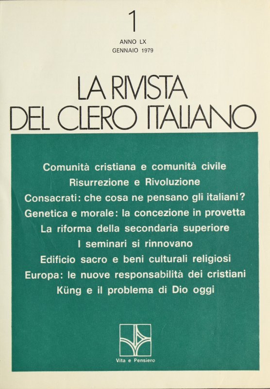 LA RIVISTA DEL CLERO ITALIANO - 1979 - 1