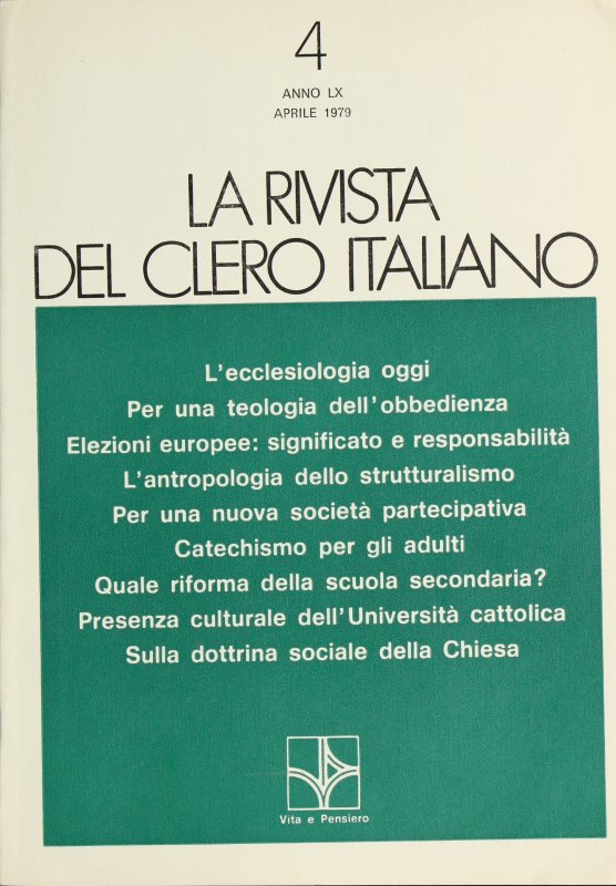 LA RIVISTA DEL CLERO ITALIANO - 1979 - 4