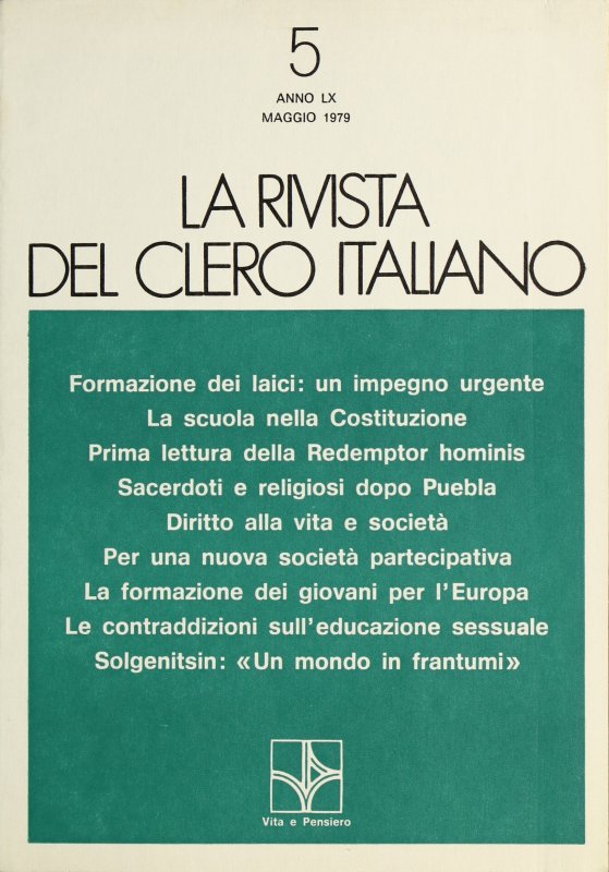 LA RIVISTA DEL CLERO ITALIANO - 1979 - 5