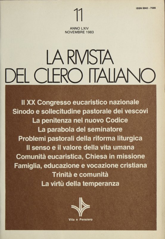 LA RIVISTA DEL CLERO ITALIANO - 1983 - 11