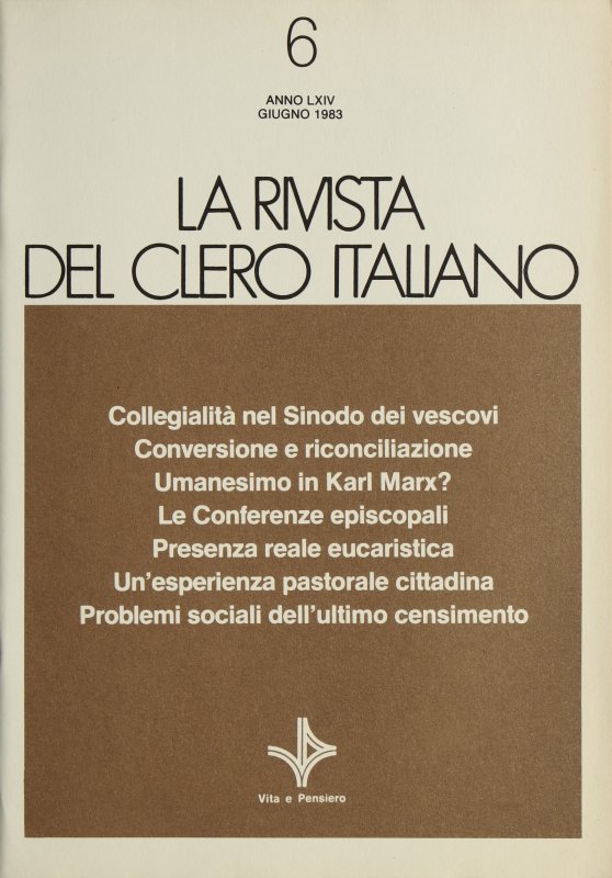 LA RIVISTA DEL CLERO ITALIANO - 1983 - 6