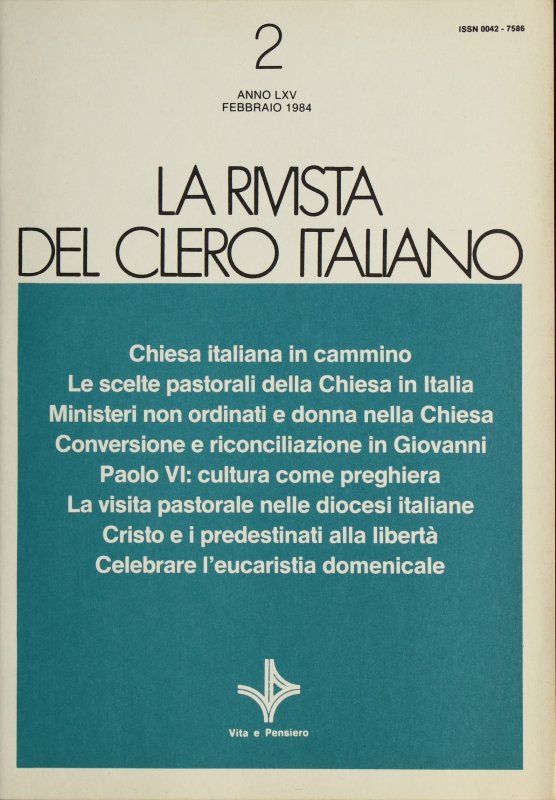LA RIVISTA DEL CLERO ITALIANO - 1984 - 2