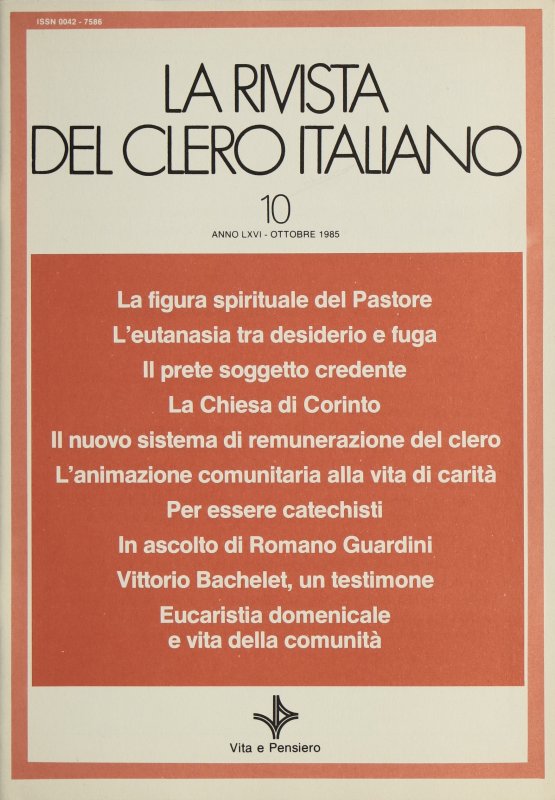 LA RIVISTA DEL CLERO ITALIANO - 1985 - 10
