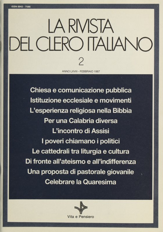 LA RIVISTA DEL CLERO ITALIANO - 1987 - 2