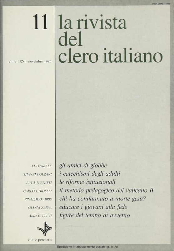 LA RIVISTA DEL CLERO ITALIANO - 1990 - 11