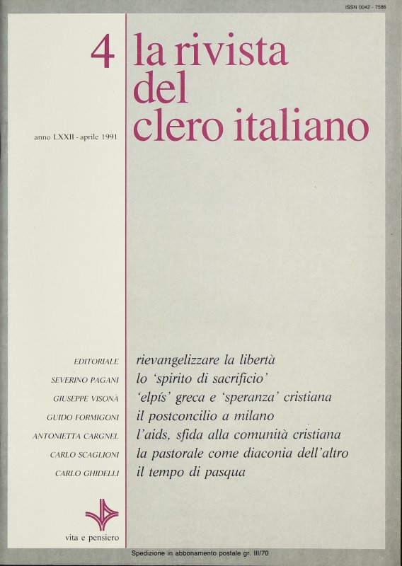 LA RIVISTA DEL CLERO ITALIANO - 1991 - 4