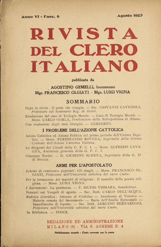 Pensieri sui Vangeli di agosto