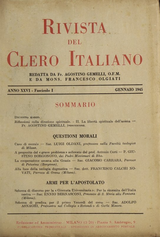 Schema di predica per il primo Venerdì del mese