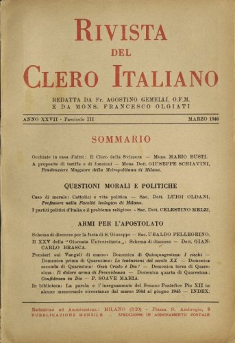 In biblioteca: La parola e l’insegnamento del Sommo Pontefice Pio XII in alcune memorande circostanze dal marzo 1944 al giugno 1945