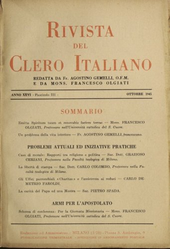 Pensieri sui vangeli delle domeniche: ottobre; novembre; dicembre